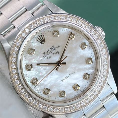 rolex air king diamond bezel|rolex air king 14000.